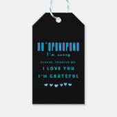 ホオポノポノヒーリングマントラ – ライトブルースピリチュアル ギフトタグ (正面)