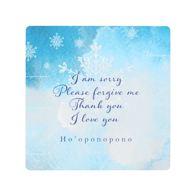 ホオポノポン祈りの言葉アートプリント メタルプリント (正面)