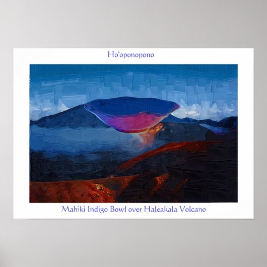 ホオポノポーノインディゴボウル ポスター (正面)