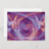 ホオポノポーノパープルスモーク ポストカード (正面/裏面)