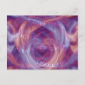 ホオポノポーノパープルスモーク ポストカード (正面)