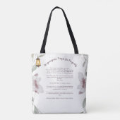 ホオポノポーノ祈りの言葉トートバッグ トートバッグ (裏面)