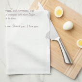 ホオポノポーノ祈りの言葉マグ キッチンタオル (四つ折り)