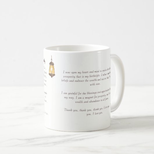 ホオポノポーノ祈りの言葉マグ コーヒーマグカップ (正面右)