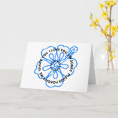 ホオポノ祈りの言葉私はあなたを愛している申し訳なく許す カード (黄色い花)