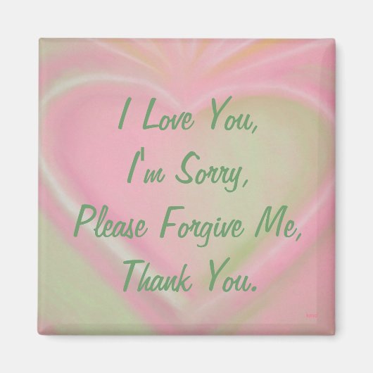 ホオポンポン磁石ピンクハート マグネット (正面)