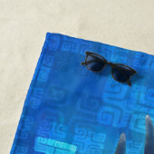 ホオマウハワイアンドルフィンコラ初期のージュ ビーチタオル (インサイチュ)