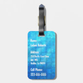 ホオマウハワイアンドルフィンコラ初期のージュ ラゲッジタグ (裏面縦)