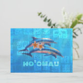 ホオマウハワイアンドルフィンコラ初期のージュ 招待状 (スタンド正面)