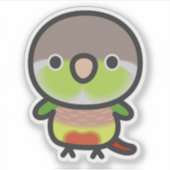 ホオミドリアカオウロコインコ / パイナップル シール (正面)
