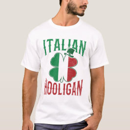 ホオリイタリアンガンイタリア国旗シャムロックSt patricks Tシャツ