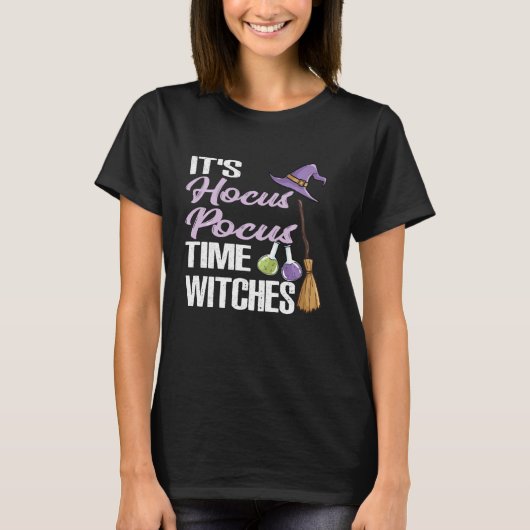 ホカスタイムウィッチズシャツハロウィーおもしろいだ Tシャツ (正面)