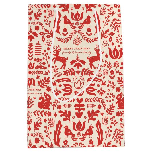 ホカスタムリデーフォークアート ミディアムペーパーバッグ (正面)