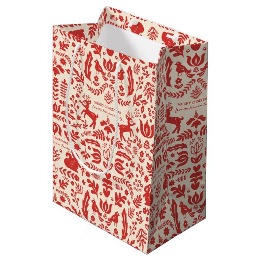 ホカスタムリデーフォークアート ミディアムペーパーバッグ (正面アングル)