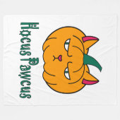 ホカスパウカスハロウィンパンプキンジンジャー猫魔法 フリースブランケット (正面(横))