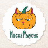 ホカスパウカスハロウィンパンプキンジンジャー猫魔法 ペーパーコースター (正面)