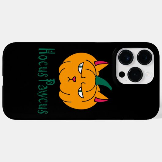 ホカスパウカスハロウィンパンプキンジンジャー猫魔法 Case-Mate iPhoneケース (裏面 (横))