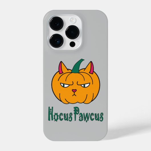 ホカスパウカスハロウィンパンプキンジンジャー猫魔法 iPhoneケース (裏面)