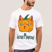 ホカスパウカスハロウィンパンプキンジンジャー猫魔法 Tシャツ (正面)