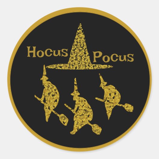 ホカスポカスゴールデンウィッチズオンブルームホリ不気味ア ラウンドシール (正面)