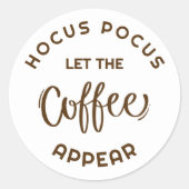 ホカスポカスハロウィーンカフェビジネスステッカー ラウンドシール (正面)