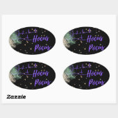 ホカスポカスハロウィーンブラックラベル 楕円形シール (シート)