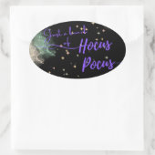 ホカスポカスハロウィーンブラックラベル 楕円形シール (バッグ)