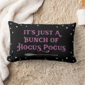 ホカスポカスブラックアンドパープルハロウィーン引用文 ランバークッション (ブランケット)