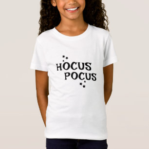 ホカスポカスブラックアンドホワイトスターズハロウィンガールズ Tシャツ