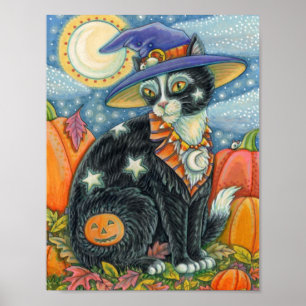 ホカスポカスブラックキャットウィッチ&マウスハロウィーン ポスター