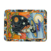 ホカスポカスブラックキャットウィッチ&マウスハロウィーン マグネット (横)