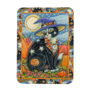 ホカスポカスブラックキャットウィッチ&マウスハロウィーン マグネット
