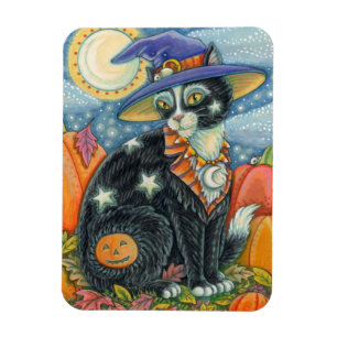 ホカスポカスブラックキャットウィッチ&マウスハロウィーン マグネット