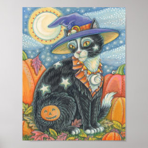 ホカスポカスブラックキャット、マウスハロウィーンポスター ポスター