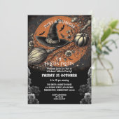 ホカスポカスブロムハットヴィンテージ邪悪な魔女パーティー 招待状 (スタンド正面)