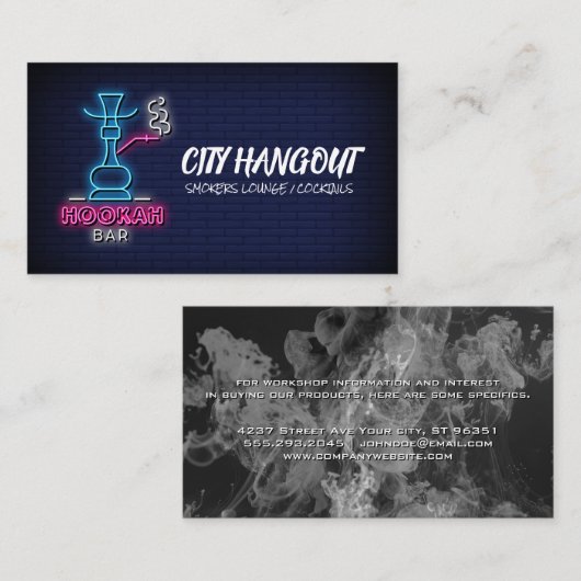 ホカネオン徴候 | レンガの壁と煙 名刺 (正面/裏面)