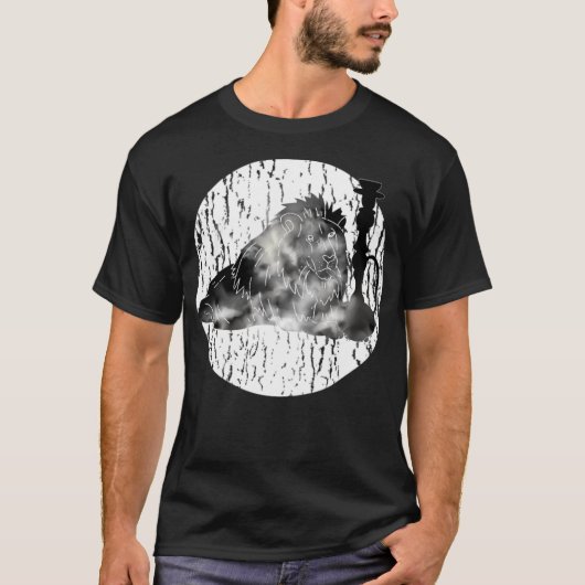ホカライオン騎乗アラビア語 Tシャツ (正面)
