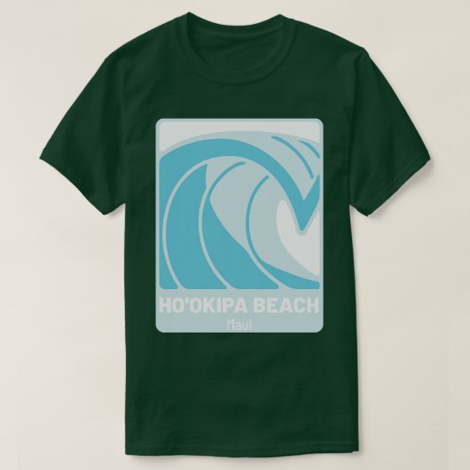 ホキパビーチマウイハワイ大西洋海ハイクラシ Tシャツ (デザイン正面)