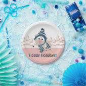 ホギーの休日！かわいい冬の豚 ペーパープレート (パーティー)