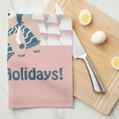 ホギーの休日！冬の豚 キッチンタオル (四つ折り)