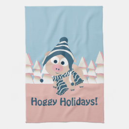 ホギーの休日！冬の豚 キッチンタオル