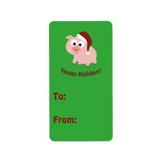 ホギーホリデー！ サンタ豚 ラベル (正面)