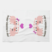 ホギー・ヴァレンティネス・デイ・ピッグ キッチンタオル (横)