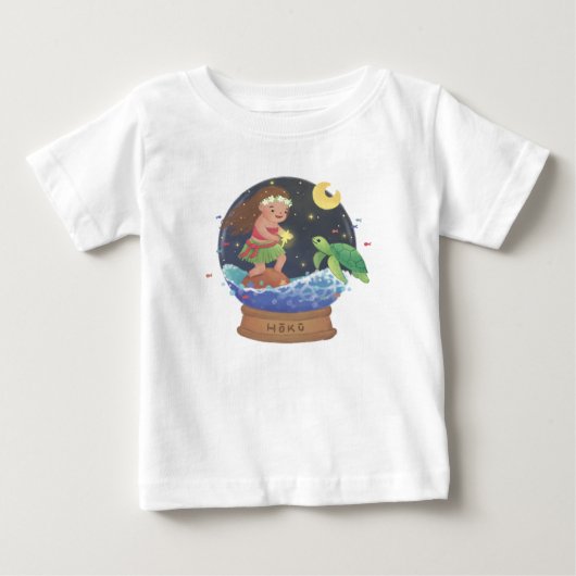 ホクを見つける：星のイラスト ベビーTシャツ (正面)