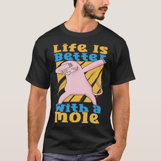 ホクロを持つモグラ動物 Tシャツ (正面)