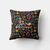 ホクロエレガントマフローラデザインパーソナライズされた クッション (裏面)