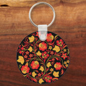 ホクロマホロマロシアのフォークアートキーチェーン キーホルダー (正面)