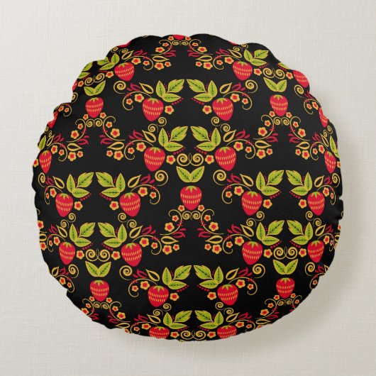 ホクロロシアのマベリー伝統的スタイル ラウンドクッション (正面)