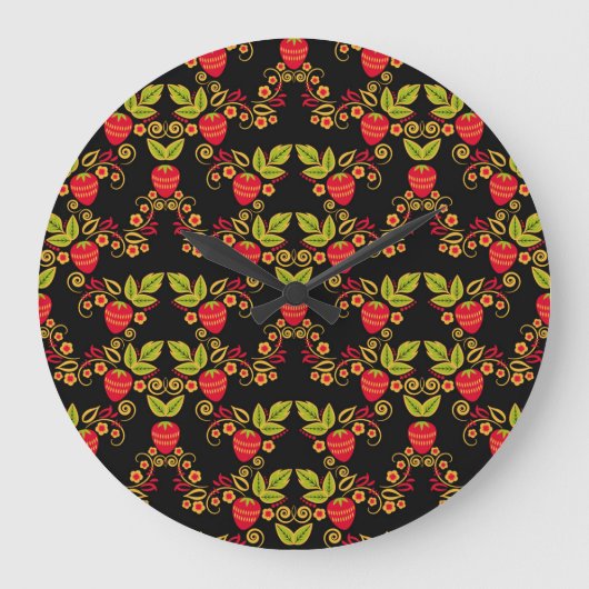 ホクロロシアのマベリー伝統的スタイル ラージ壁時計 (正面)