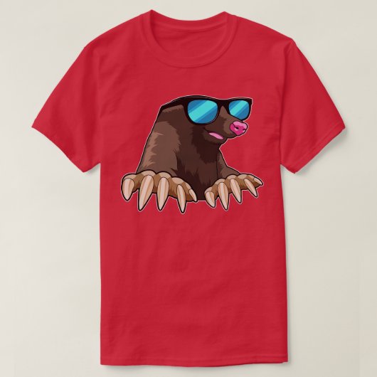 ホクロ(サングラス付き) 2 Tシャツ (デザイン正面)